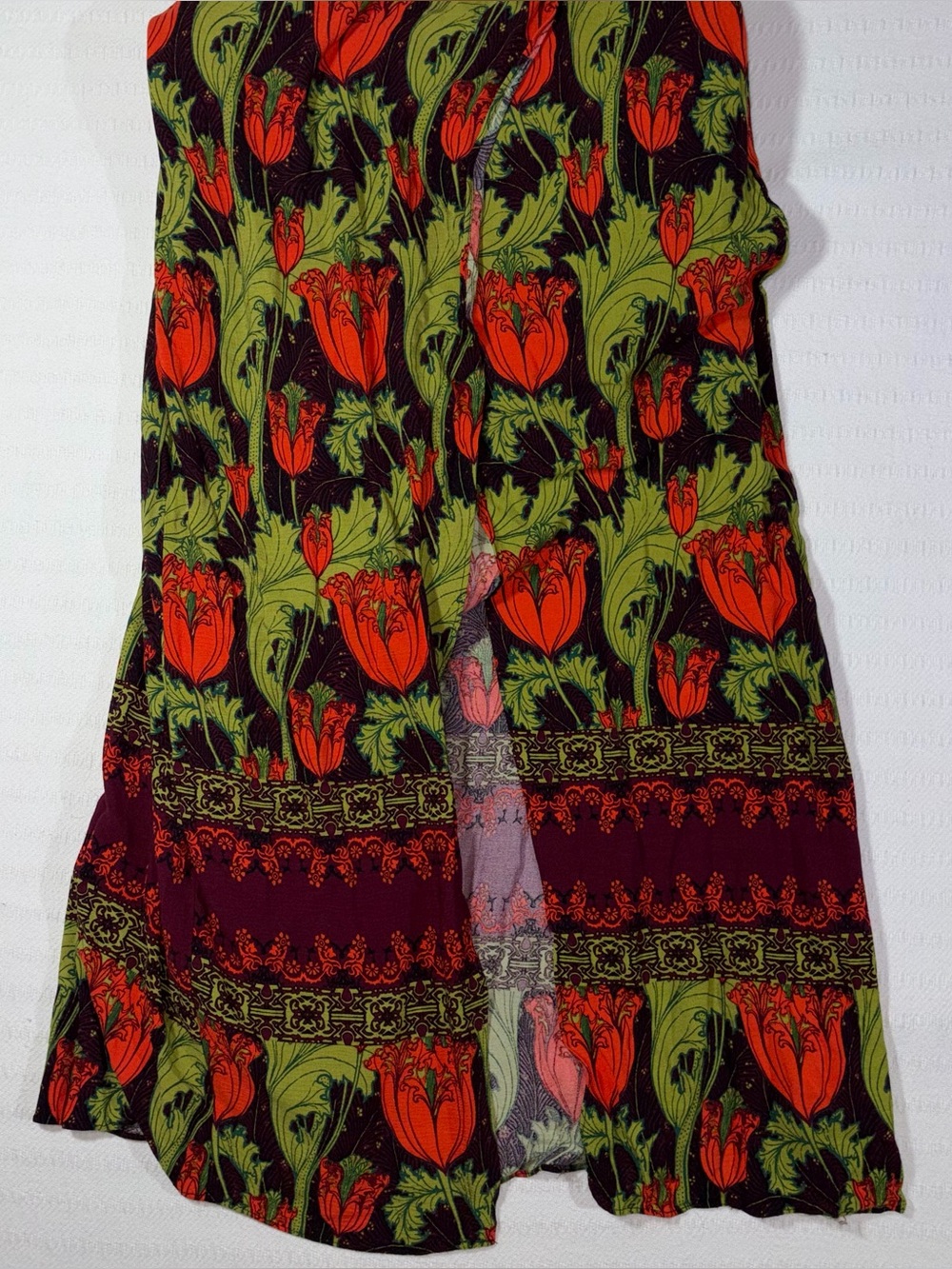 Free People Pardon My French Maxi Dress Size M Tropical Vacation MSRP $228 - Picture 4 of 11